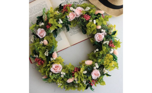 プリザーブドフラワー フェアリーリース 花 インテリア 装飾品 バラ 薔薇 アレンジ ギフト プレゼント 北海道 上富良野町 499816 - 北海道上富良野町