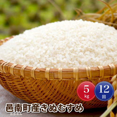 令和8年産【定期便12回】邑南町産きぬむすめ5kg 50066 - 島根県邑南町