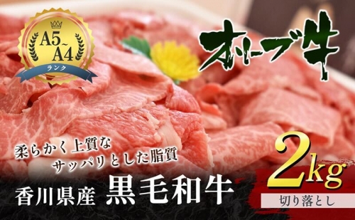 香川県産 黒毛和牛 オリーブ牛  切り落とし 2kg （牛肉 1kg×2パック） 50471 - 香川県東かがわ市
