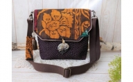 畳へりと帯のショルダーバッグ(黄系) / 伝統 織物 カバン