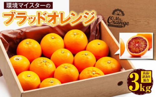 【2023年2月上旬発送開始】環境マイスターのブラッドオレンジ 良品・訳あり混合 3kg