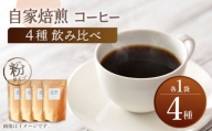 【粉タイプ】【飲み比べセット】 自家焙煎 コーヒー 4種類 各1袋＜giko coffee＞ [CFK042]