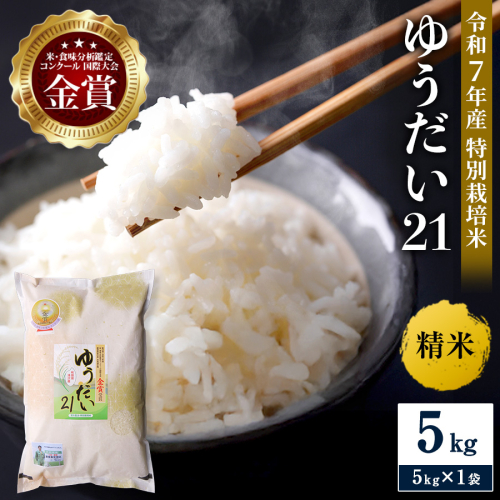 ＼別格の美味しさ 抜群の良食味／ 令和7年産 ゆうだい21 5kg 精米 白米 農家直送 受賞歴多数 特別栽培米 ＼自然由来の漢方栽培／ ふるさと 人気 ランキング【渡部 浩見】[H2101] 513527 - 秋田県湯沢市