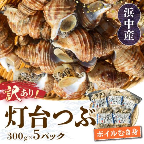 【訳あり】北海道浜中産　灯台つぶ(ボイルむき身)　300g×5パック_H0023-058 513713 - 北海道浜中町