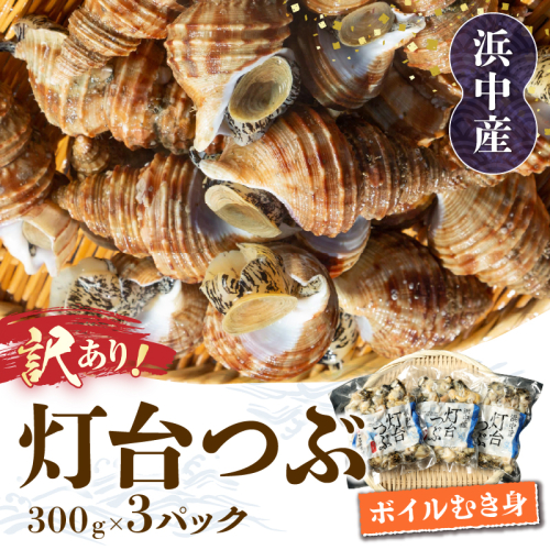 【訳あり】北海道浜中産　灯台つぶ(ボイルむき身)　300g×3パック_H0023-057 513714 - 北海道浜中町