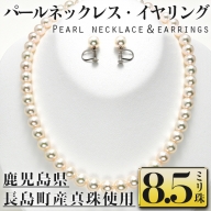 パールネックレスとイヤリングセット8.5ミリ珠_otsuki-353