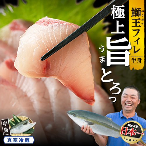 『旅サラダ』で紹介ぶりの王様「 鰤王 」 フィレ 半身 (約1.2kg～・フィレ1枚) 産地直送 新鮮 旨味が抜群の 長島町 特産品 ブランド ぶり 鰤 ブリ 切り身 真空 冷蔵 刺身 ぶりしゃぶ しゃぶしゃぶ 魚 魚介 人気 ランキング 【JFA】jfa-7006 51480 - 鹿児島県長島町