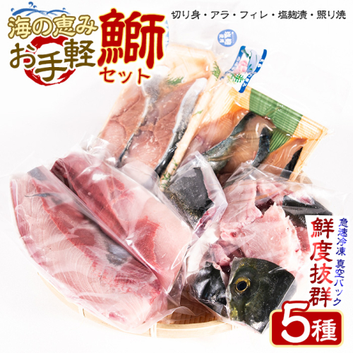 らくらく調理ぶりセット(5種) 魚セット ぶり 柵 刺身 ブリ 切り身 鰤 フィレ 焼くだけ 簡単調理 おかずセット 【山崎海産】yama-6022 51486 - 鹿児島県長島町