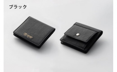 DV036【YOSHINA】コンパクト二つ折り財布（小銭入れ付き）ブラック 521381 - 千葉県松戸市