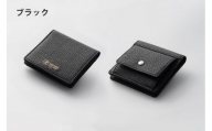 DV036【YOSHINA】コンパクト二つ折り財布（小銭入れ付き）ブラック