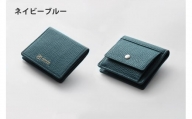 DV038【YOSHINA】コンパクト二つ折り財布（小銭入れ付き）ネイビーブルー