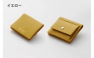 DV040【YOSHINA】コンパクト二つ折り財布（小銭入れ付き）イエロー