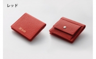 DV043【YOSHINA】コンパクト二つ折り財布（小銭入れ付き）レッド