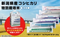 L2-01Super Express Rice 箱セット　新潟県長岡産コシヒカリ無洗米1.8kg[2合（300g）×6本]