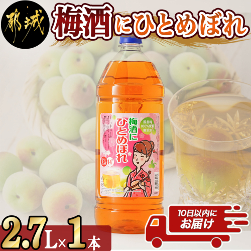 梅酒にひとめぼれ 2.7L×1本 ≪みやこんじょ特急便≫_AA-6702 522553 - 宮崎県都城市