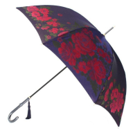 槙田商店【晴雨兼用】長傘 ”絵おり” 大バラ：紺 FAA5071