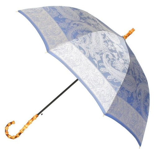 槙田商店【晴雨兼用】長傘 kirie ペイズリー:ミステリアスブルー FAA5044 524005 - 山梨県富士河口湖町