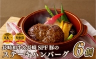B270p 長崎和牛＆長崎SPF豚のステーキハンバーグ