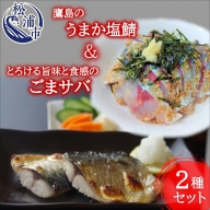 鷹島のうまか塩鯖＆とろける旨味と食感のごまサバセット【B0-111】