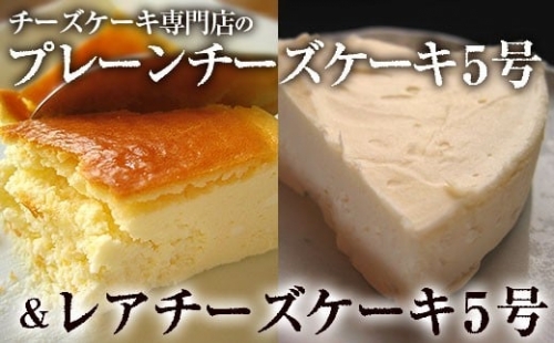 チーズケーキ食べ比べセット プレーン５号 レア５号 岩手県矢巾町 Au Pay ふるさと納税