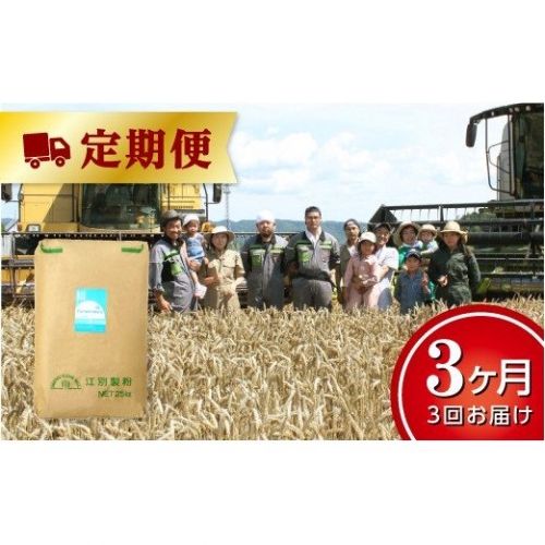 北海道十勝 前田農産パン用小麦粉「ゆめちから」25kg 定期便【W019】