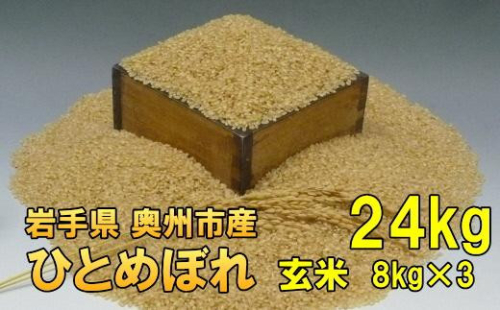 人気沸騰の米 令和7年産 岩手県奥州市産 ひとめぼれ 玄米 24kg 【7日以内発送】 おこめ ごはん ブランド米 [AC017] 531415 - 岩手県奥州市