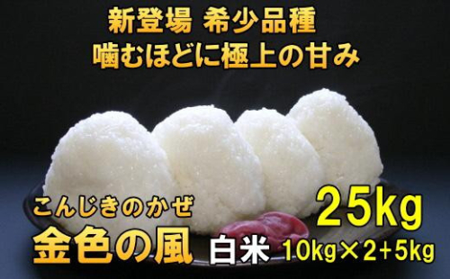 新登場の高級米 令和7年産 岩手県奥州市産 金色の風 白米25kg 【7日以内発送】 おこめ ごはん ブランド米 [AC035] 531446 - 岩手県奥州市