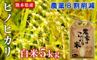 【令和4年産】熊本県あさぎり町産ヒノヒカリ　白米5kg　農薬8割削減