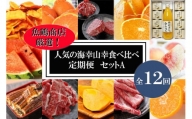 【魚鶴商店厳選！】人気の海幸山幸食べ比べ【定期便全12回】セットA