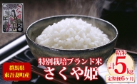 【定期便 6ヶ月】東吾妻町産 特別栽培ブランド米 さくや姫 5kg