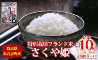 【定期便 6ヶ月】東吾妻町産 特別栽培ブランド米 さくや姫 10kg