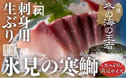 【魚問屋直送】天然「生ひみ寒ぶり」刺身用 約800g  540875 - 富山県氷見市