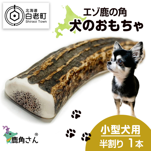 鹿の角 エゾシカ 犬のおもちゃ 『鹿角さん』 小型犬用　半割り　1本 541078 - 北海道白老町