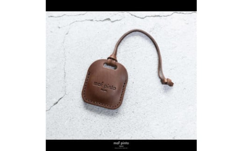 maf pinto (マフ ピント) air tag ケース カバー スクエア 保護 ダークブラウン レザー 本革 日本製