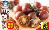 s470 《期間限定》月齢栽培で育てたミニトマト「かごしま黒トマト」(約1kg)【上市農園】