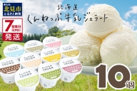 【A5-078】《7営業日以内に発送》北海道くんねっぷ牛乳ジェラート 10種詰合せ