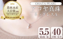 【ふるさと納税】アコヤ真珠 ネックレスA (5.5mm珠・チェーン40cm) 【AF36】【(有)オーハタパール】