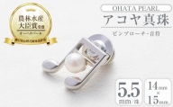 アコヤ真珠 ピンブローチ 音符 (5.5mm珠) 【AF44】【(有)オーハタパール】