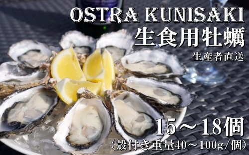 生食用殻付き牡蠣「Ostra Kunisaki」15～18個（殻付き重量40～100g/個）_2112R 546290 - 大分県国東市