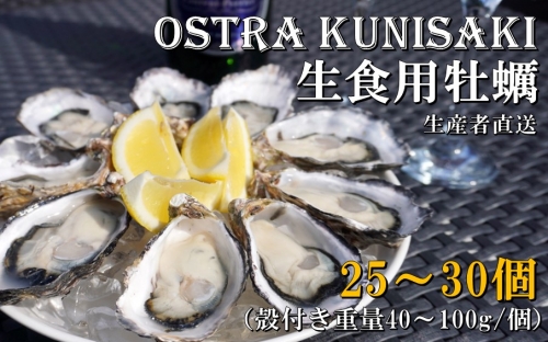 生食用殻付き牡蠣「Ostra Kunisaki」25～30個（殻付き重量40～100g/個）_2113R 546291 - 大分県国東市