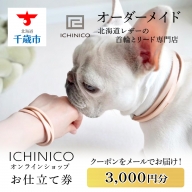 ICHINICOオンラインショップ お仕立て券3,000円分
