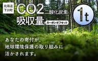 CO2（二酸化炭素）吸収量 1t カーボンオフセット 故郷 ふるさと 納税 北海道 下川町 F4G-0011