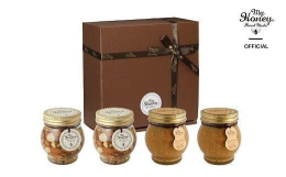 FOODEX JAPAN 2014 金賞受賞の「ナッツの蜂蜜漬け」と、砂糖・乳製品不使用でピーナッツと天然蜂蜜の甘さだけで作った「ピーナッツハニー」をあわせたMY HONEYセットです。とろりとしたは