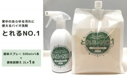 【ふるさと納税】ZE-1 とれるNo.1 掃除用洗剤 液体スプレー 500ml・液体詰替え 2L×1本 セット