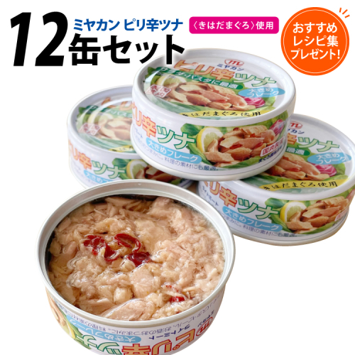 缶詰 ピリ辛ツナ 75g ×12缶 [ミヤカン 宮城県 気仙沼市 20565673] ツナ缶 ツナフレーク キハダマグロ ピリ辛 小分け 常備 ストック 長期保存 558253 - 宮城県気仙沼市