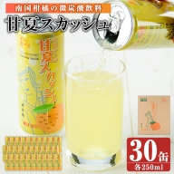 南国柑橘の微炭酸ジュース!「ジューシー甘夏スカッシュ」(250ml×30缶) keizai-1257