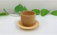 大野木工フリーカップ＆茶托（クリア）