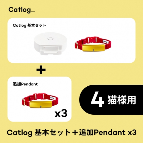 K2125 【4猫様用】Catlog基本セット + 追加Pendant 3本 564490 - 茨城県境町