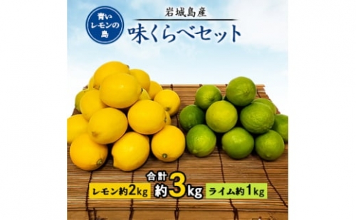 青いレモンの島　レモン約2kgとライム約1kg＜味くらべセット＞【1363515】 564699 - 愛媛県上島町