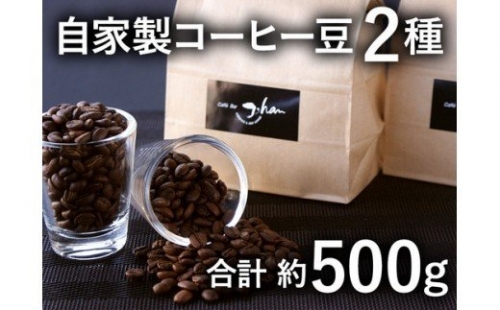 a10-064　自家焙煎コーヒー豆2種 約500g 56545 - 静岡県焼津市